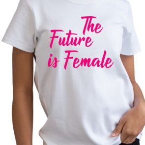 Camiseta Estampa Monocromática O Futuro é feminino